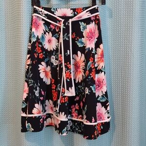 EUC XS faith and joy floral A line skirt